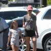 Exclusif - Alessandra Ambrosio a été aperçue avec sa fille Anja dans les rues de Los Angeles, le 29 juillet 2018.