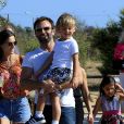 Alessandra Ambrosio, Jamie Mazur et leurs enfants Noah et Anja arrivent à la fête chili cook-off à Los Angeles le 3 septembre 2016.