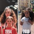Emilie Nef Naf et sa fille Maëlla à peu près au même âge, un montage dévoilé le 31 juillet 2018.