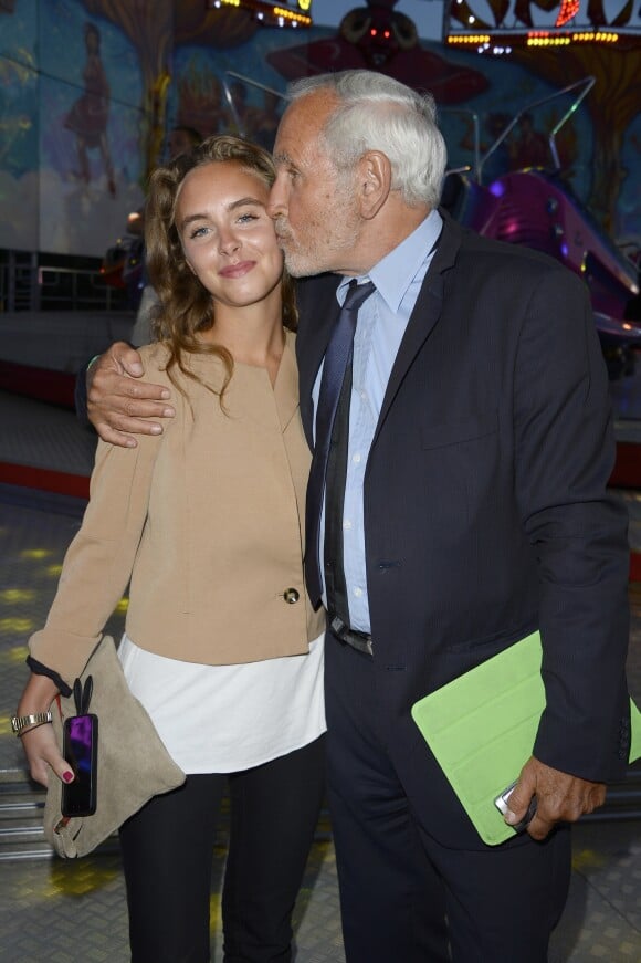 Patrice Laffont avec sa fille Mathilde Laffont - Inauguration de la Fete à " Neu Neu " à Paris Le 29 août 2014