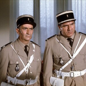 Michel Galabru et Louis de Funès dans Le Gendarme en balade