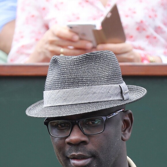 Lilian Thuram - People dans les tribunes des Internationaux de France de Tennis de Roland Garros à Paris le 2 juin 2018. © Dominique Jacovides-Cyril Moreau / Bestimage