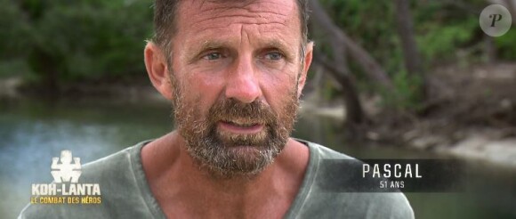 Pascal dans "Koh-Lanta : Le combat des héros" (M6) vendredi 18 mai 2018.
