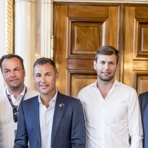 Le prince Joachim de Danemark lors de la réception pour le Grand Prix Historique de Copenhague à l'Hôtel de Ville de la capitale danoise le 3 août 2018.