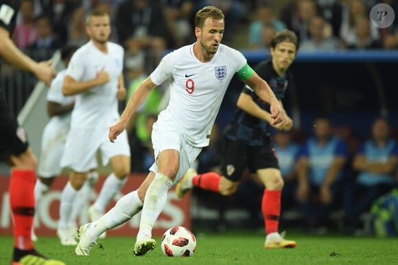 Harry Kane - Demi-finale de la Coupe du monde de football Angleterre - Croatie à Moscou. Le 11 juillet 2018.