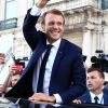 Le président de la république française, Emmanuel Macron déambule dans les rues de Lisbonne, Portugal, le 27 juillet 2018. © Stéphane Lemouton/Bestimage