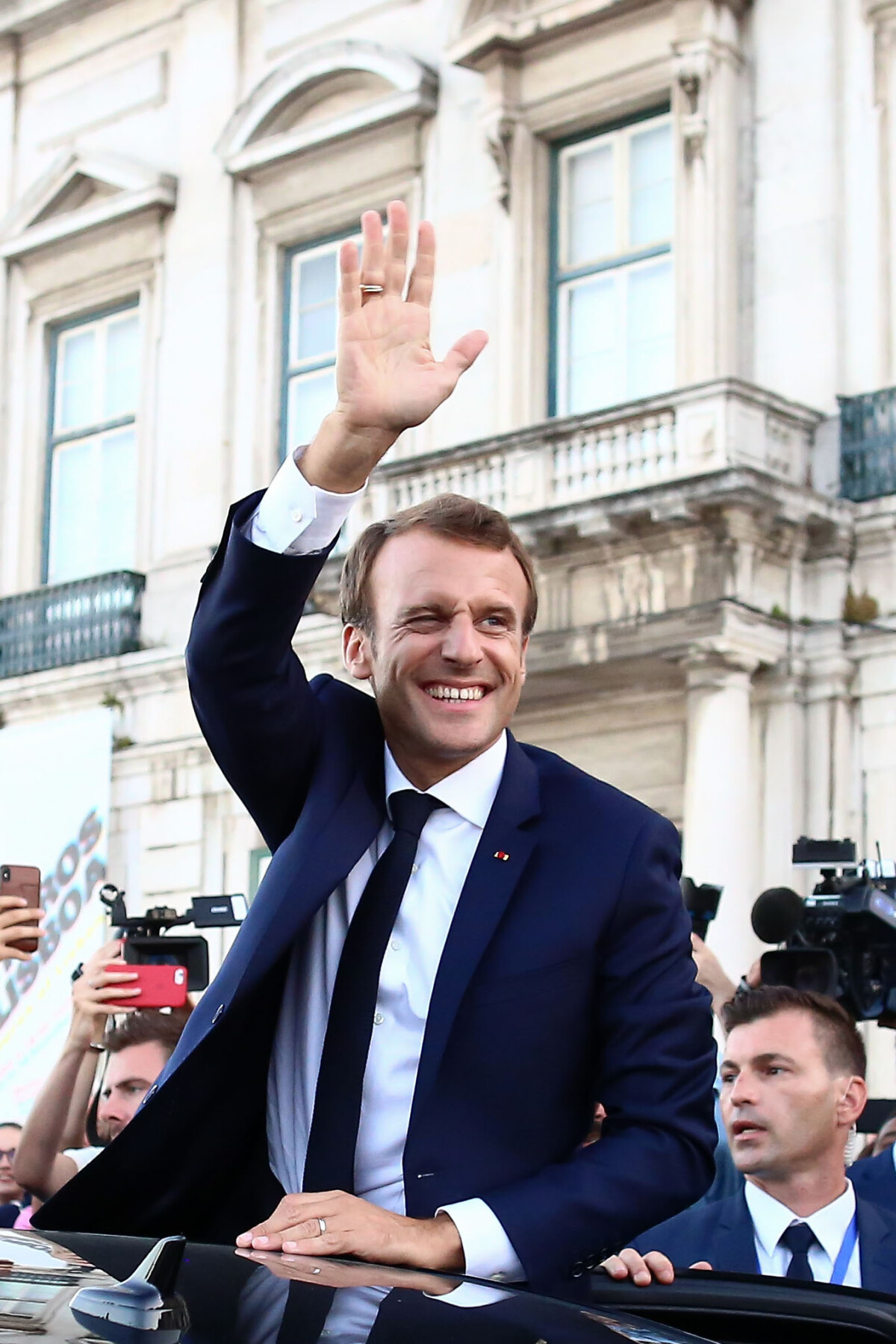 Photo : Le président de la république française, Emmanuel Macron ...