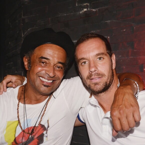 Exclusif - Yannick Noah et Richard Gasquet posent lors d'une soirée au club l'Arc à Paris le 7 juin 2018. © Rachid Bellak/Bestimage