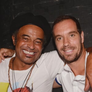 Exclusif - Yannick Noah et Richard Gasquet posent lors d'une soirée au club l'Arc à Paris le 7 juin 2018. © Rachid Bellak/Bestimage