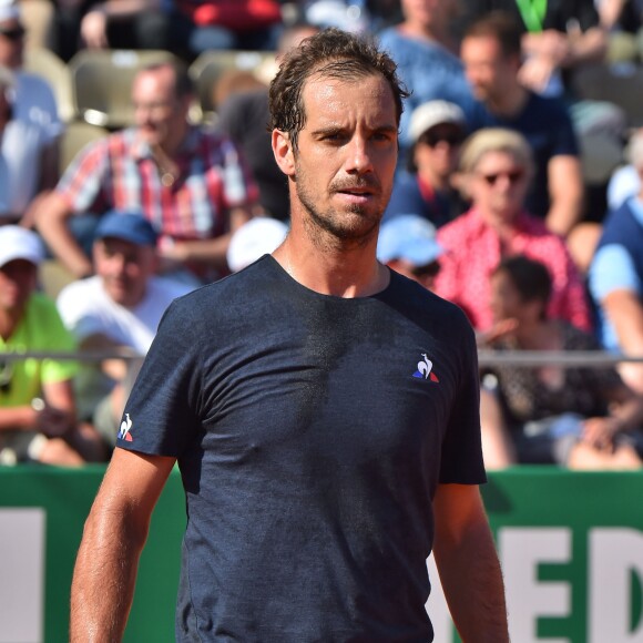 Richard Gasquet remporte son match contre Jeremy Chardy lors du Rolex Monte-Carlo Masters 2018 à Roquebrune Cap Martin le 17 avril 2018. © Bruno Bebert / Bestimage