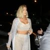 Khloe Kardashian - Arrivées et sorties des célébrités venues au restaurant "Craig's" puis au club "Delilah" pour célébrer les 21 ans de Kylie Jenner à Los Angeles, le 9 août 2018.