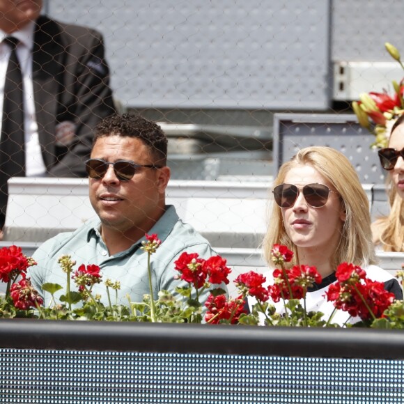 L'ex footballeur brésilien Ronaldo lors du Masters Series de tennis de Madrid le 9 mai 2018.
