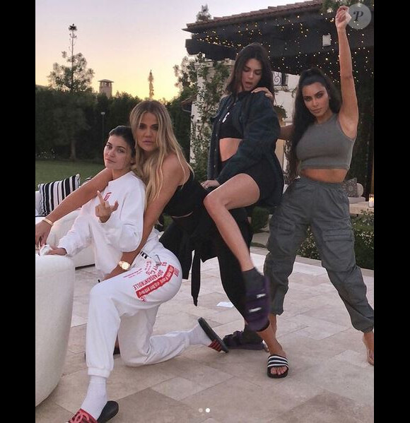 Kylie Jenner, Khloé Kardashian, Kendall Jenner et Kim Kardashian. Juin 2018.
