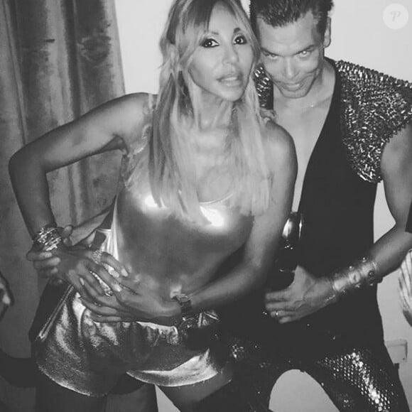 Cathy Guetta et Marcus Piggott - Soirée 'MetalMania' de Mert Alas et Marcus Piggott. Ibiza, le 12 août 2018.