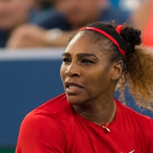 Serena Williams a battu Daria Gavrilova (6-1, 6-2) au 1er tour du tournoi de Cincinnati, Ohio, Etats-Unis, le 13 août 2018.