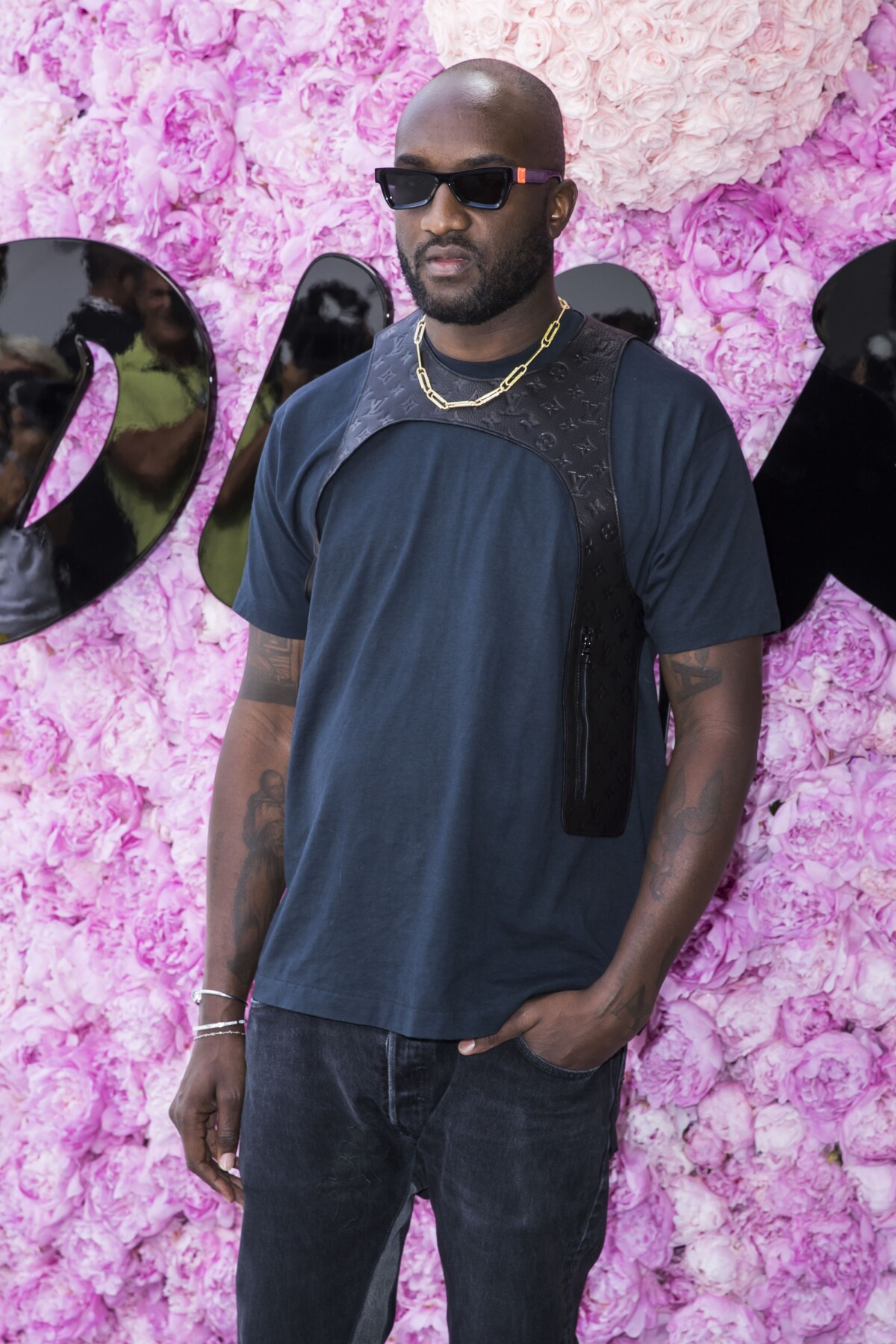 Street style, Virgil Abloh arriving at Dior Spring-Summer 2019 menswear  show held at Garde Republicaine, in Paris, France, on June 23rd, 2018.  Photo by Marie-Paola Bertrand-Hillion/ABACAPRESS.COM Stock Photo - Alamy