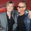 L'acteur Jean Claude Van Damme et son fils Nicholas - Radio FG fête ses 20 ans au Grand Palais à Paris, le 5 Avril 2012.