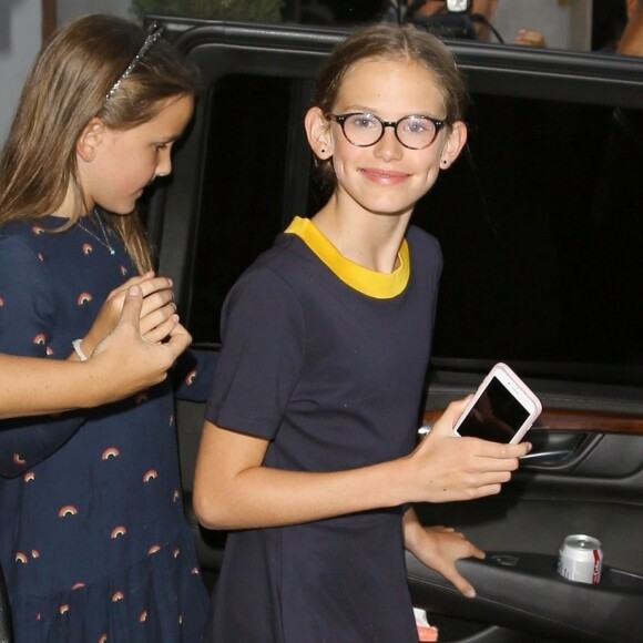 Ben Affleck est allé dîner avec ses enfants Samuel, Violet et Seraphina pour célébrer son 46ème anniversaire à Los Angeles, le 15 aout 2018.