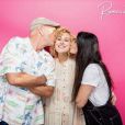 Rumer Willis avec les parents Demi Moore et Bruce Willis (photo postée le 18 août 2018)