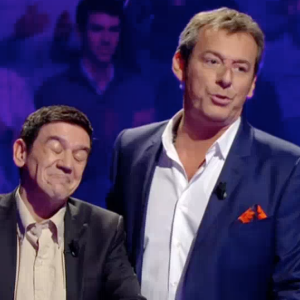 Christian et Jean-Luc Reichmann dans "Le Grand concours des animateurs" sur TF1. Le 10 février 2017