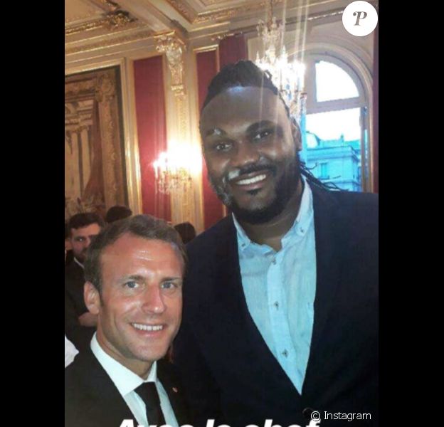 Makao à l'Elysée, le 4 juin 2018. Ici avec le président Emmanuel Macron.