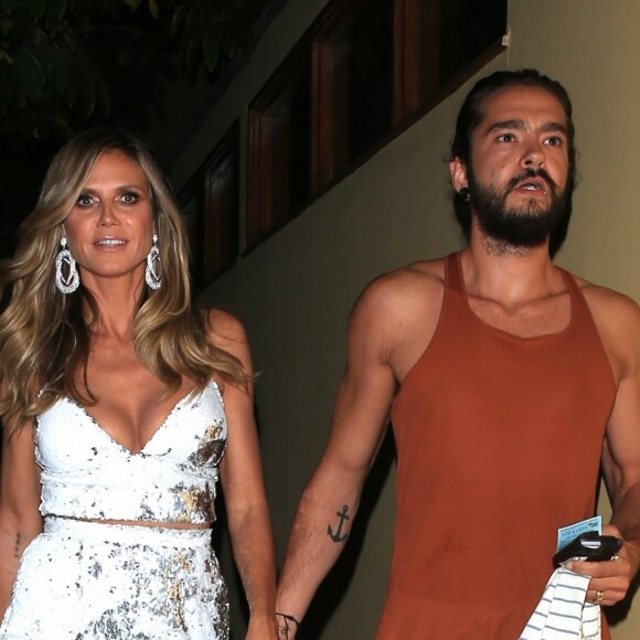 Heidi Klum et son compagnon Tom Kaulitz sont allés à la soirée en l'honneur de S. Cowell pour célébrer son étoile sur le Walk of Fame à West Hollywood, le 22 août 2018.
