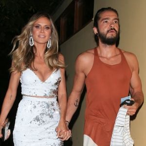 Heidi Klum et son compagnon Tom Kaulitz sont allés à la soirée en l'honneur de S. Cowell pour célébrer son étoile sur le Walk of Fame à West Hollywood, le 22 août 2018.