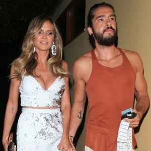 Heidi Klum et son compagnon Tom Kaulitz sont allés à la soirée en l'honneur de S. Cowell pour célébrer son étoile sur le Walk of Fame à West Hollywood, le 22 août 2018.