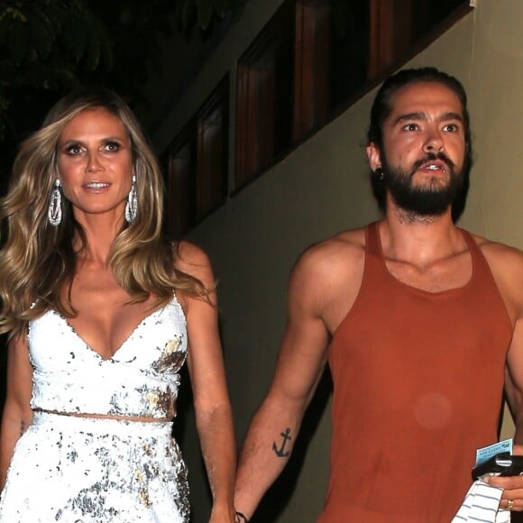 Heidi Klum et son compagnon Tom Kaulitz sont allés à la soirée en l'honneur de S. Cowell pour célébrer son étoile sur le Walk of Fame à West Hollywood, le 22 août 2018.