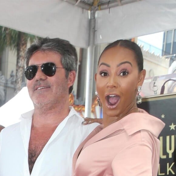 Heidi Klum, Howie Mandel, Simon Cowell, Mel B (Melanie Brown) - Simon Cowell reçoit son étoile sur le Walk Of Fame à Hollywood, le 22 août 2018.