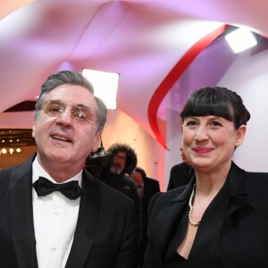Exclusif - Daniel Auteuil et sa femme Aude Ambroggi - Arrivées lors de la 43e cérémonie des Cesar à la salle Pleyel à Paris, le 2 mars 2018. © Stephane Kossman / Bestimage