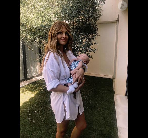 Caroline Receveur et son fils Marlon à Saint-Tropez - Instagram, 7 août 2018