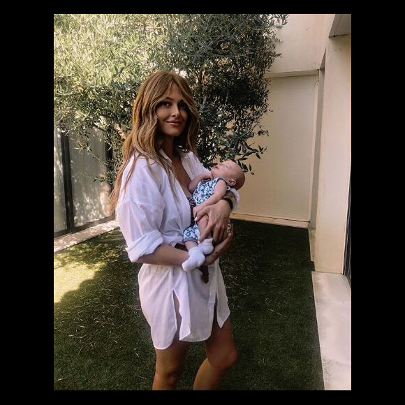 Caroline Receveur et son fils Marlon à Saint-Tropez - Instagram, 7 août 2018