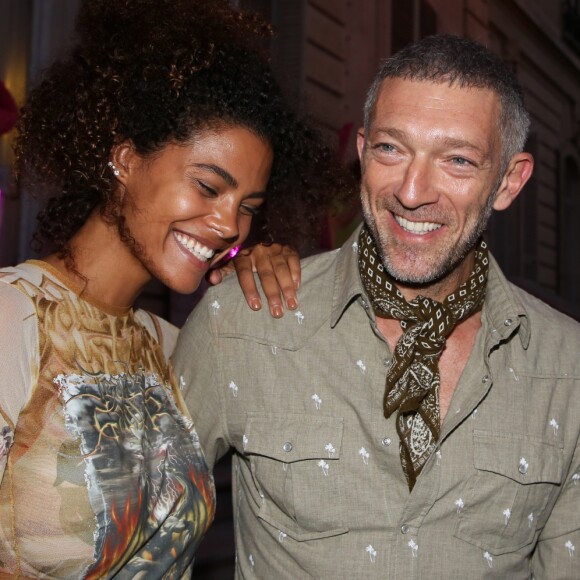 Mariage - Vincent Cassel et Tina Kunakey se sont mariés - Tina Kunakey et son compagnon Vincent Cassel à la soirée Jean-Paul Gaultier "Scandal Discothèque" Party organisée à la Fondation Dosne-Thiers à Paris, le 4 juillet 2018. © Denis Guignebourg/Bestimage