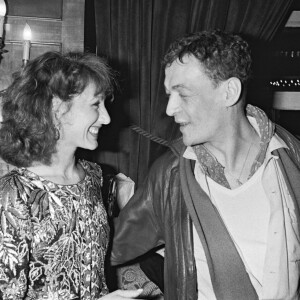 Philippe Léotard et Nathalie Baye à Paris en 1983.