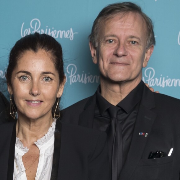 Exclusif - Steve Suissa, Cristiana Reali et Francis Huster - Photocall de la première du spectacle "Les Parisiennes" aux Folies Bergères à Paris le 24 mai 2018. © Olivier Borde - Pierre Perusseau/Bestimage