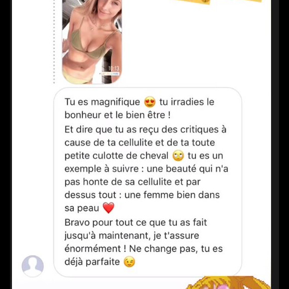 Camille Cerf saluée par les internautes pour s'afficher au naturel sur les réseaux sociaux - Instagram, 28 août 2018