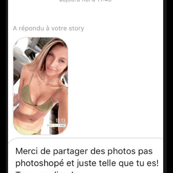 Camille Cerf saluée par les internautes pour s'afficher au naturel sur les réseaux sociaux - Instagram, 28 août 2018