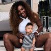 Serena Williams avec sa fille Olympia le 10 avril 2018.
