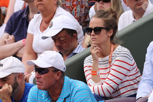 Kim Sears, femme d'Andy Murray dans les tribunes lors des internationaux de France de Roland Garros à Paris, le 30 mai 2017. © - Dominique Jacovides - Cyril Moreau/ Bestimage