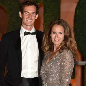 Andy Murray et sa femme Kim Sears lors du dîner de gala en l'honneur des vainqueurs du tournoi de Wimbledon 2016, Serena Williams et Andy Murray victorieux, au Guildhall à Londres le 10 juillet 2016.