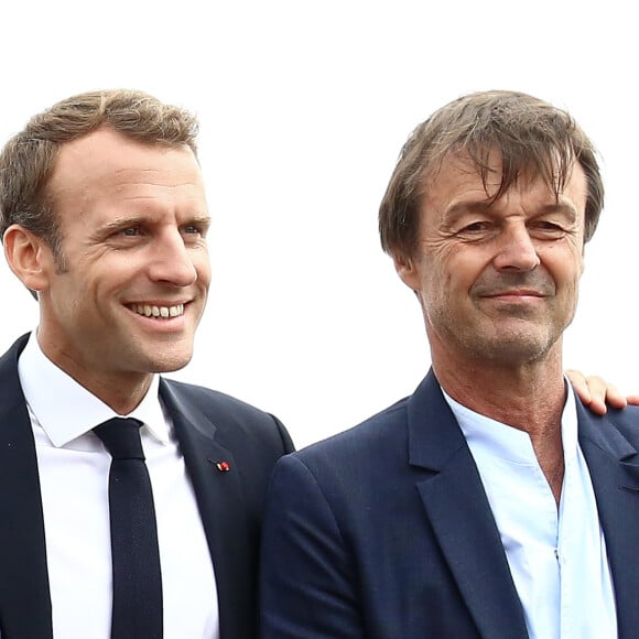 Le ministre de la Transition Ecologique et Solidaire Nicolas Hulot et le président de la République française Emmanuel Macron -  © Stéphane Lemouton