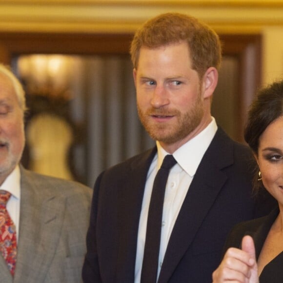 Le prince Harry, duc de Sussex et Meghan Markle, duchesse de Sussex, assistent à la comédie musicale "Hamilton" au théâtre Victoria Palace à Londres le 29 août 2018.
