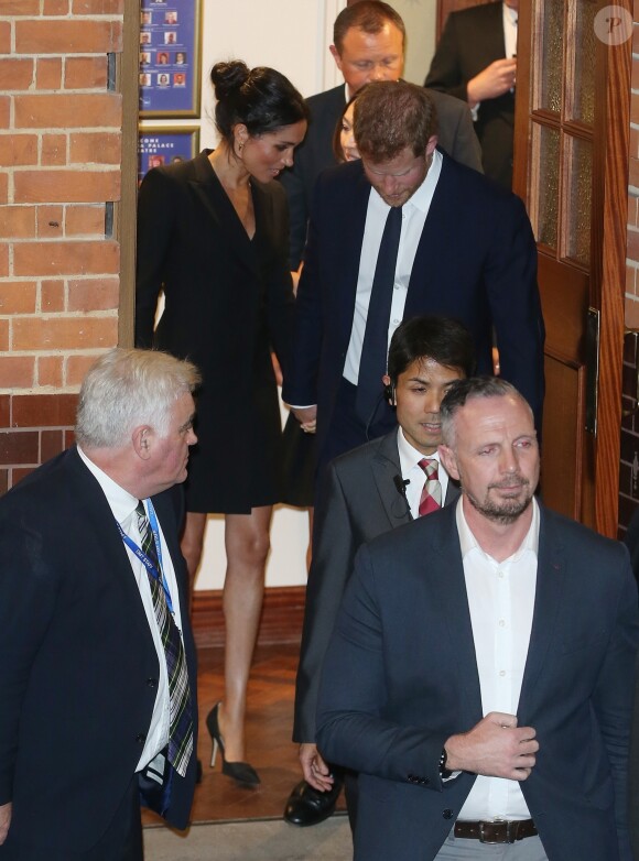 Le prince Harry, duc de Sussex et Meghan Markle, duchesse de Sussex, assistent à la comédie musicale "Hamilton" au théâtre Victoria Palace à Londres le 29 août 2018.