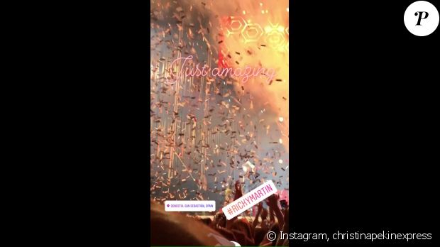 Christina (Pékin Express) au concert de Ricky Martin - Instagram, 29 août 2018
