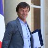 Le ministre de la Transition Ecologique et Solidaire Nicolas Hulot lors de la sortie du conseil des ministres du 6 juillet 2018, au palais de l'Elysée à Paris. © Stéphane Lemouton / Bestimage