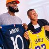 Kylian Mbappé a rencontré LeBron James à Paris le 30 août 2018.