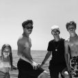 Victoria Beckham partage une photo de ses quatre enfants (Harper, Brooklyn, Romeo et Cruz) à l'occasion de vacances au Montenegro. Instagram, le 17 juillet 2018.