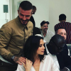 David et Victoria Beckham, Edward Enninful et Kim Jones à la présentation de la marque Kent & Curwen. Londres, le 10 juin 2018.