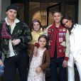 Victoria Beckham et ses quatre enfants. Avril 2017.